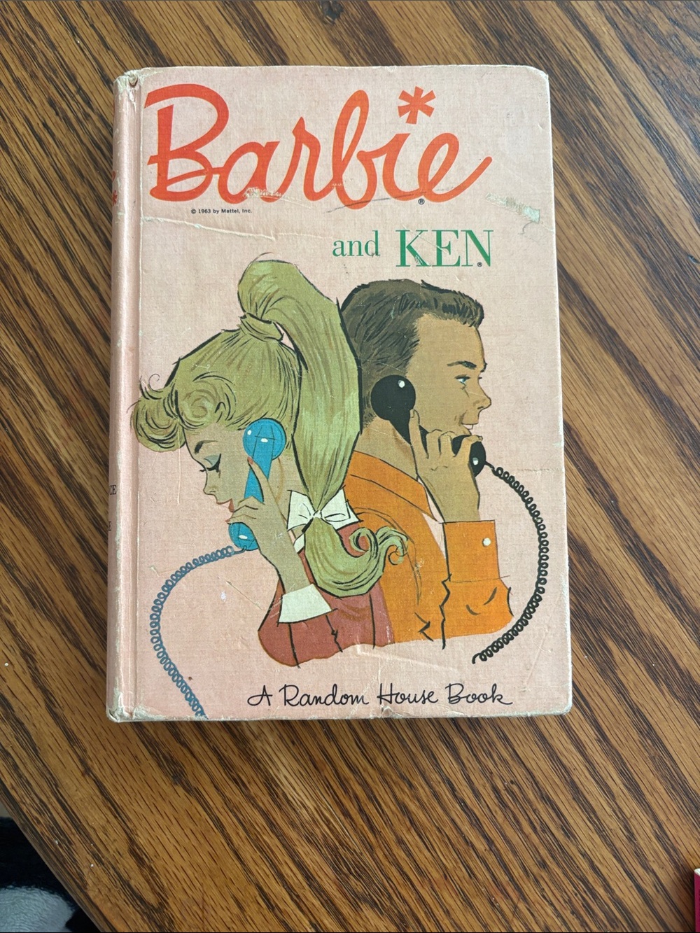 Barbie Pink Cover Illustrated Book with Blue and Orange Accents - Barbie